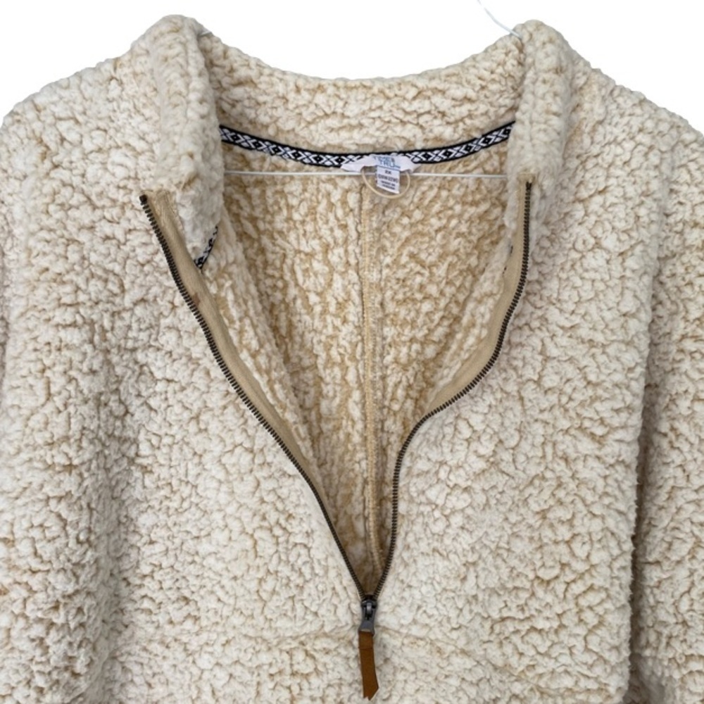 TIME & TRU Top Faux Sherpa Oatmeal Heather Women's Plus Size 2X (20W-22W) - Picture 3 of 12
